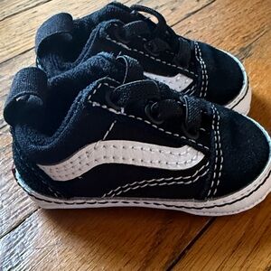 Vans Black and White baby Sneakers size 1